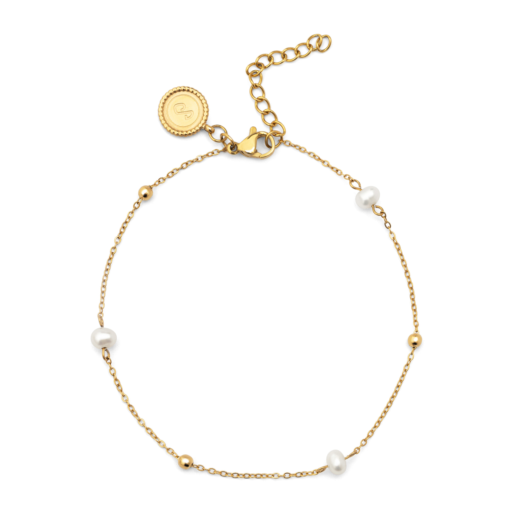 Tobillera Swan Acero Baño Oro