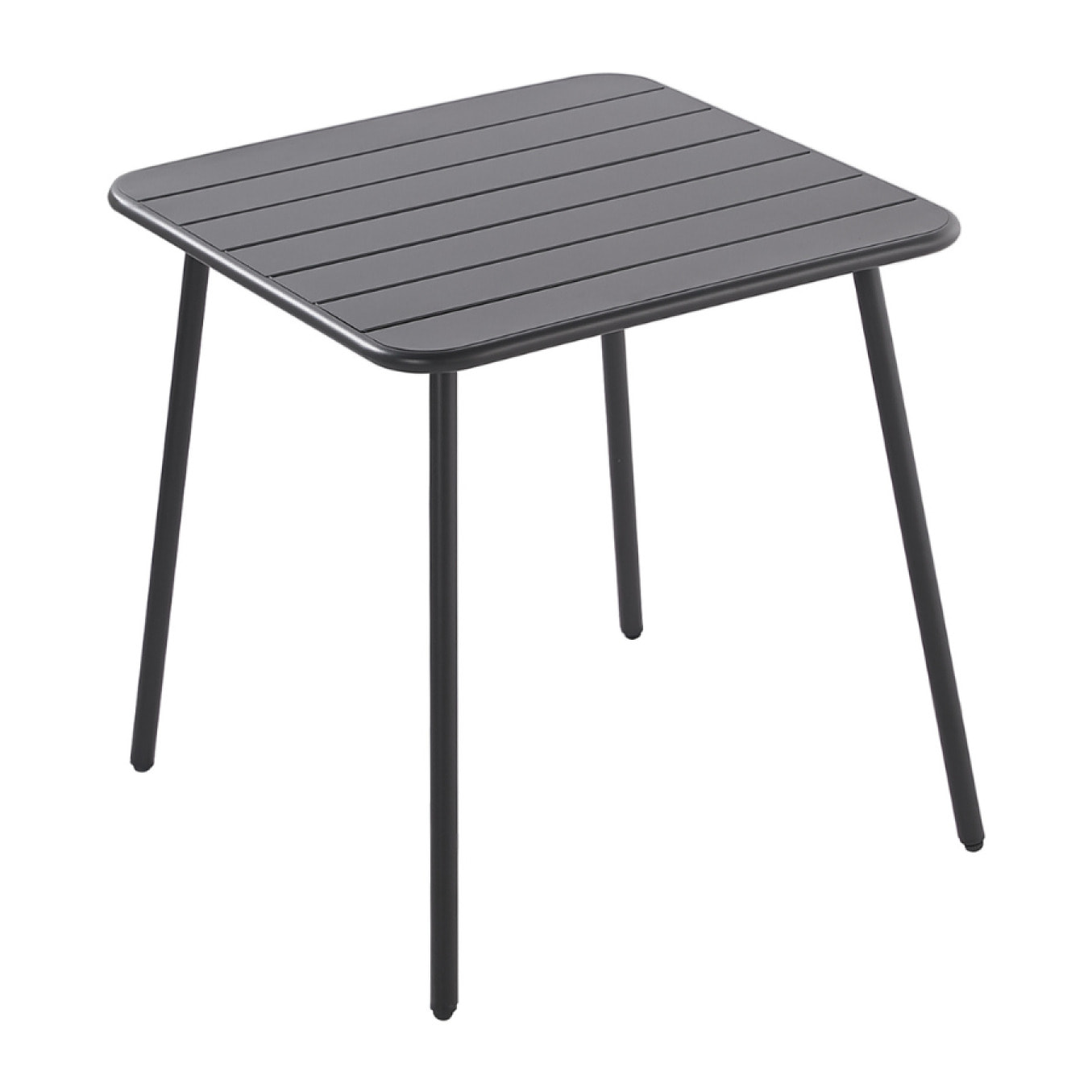 Ensemble table + chaises gris foncé 4 places  - EVORA