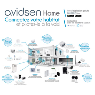 Kit Alarme sans fil connectée HomeSecure pour appartement T2/T3