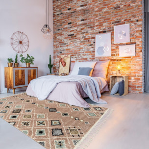 Tapis berbère tissé motif saharien FAPE