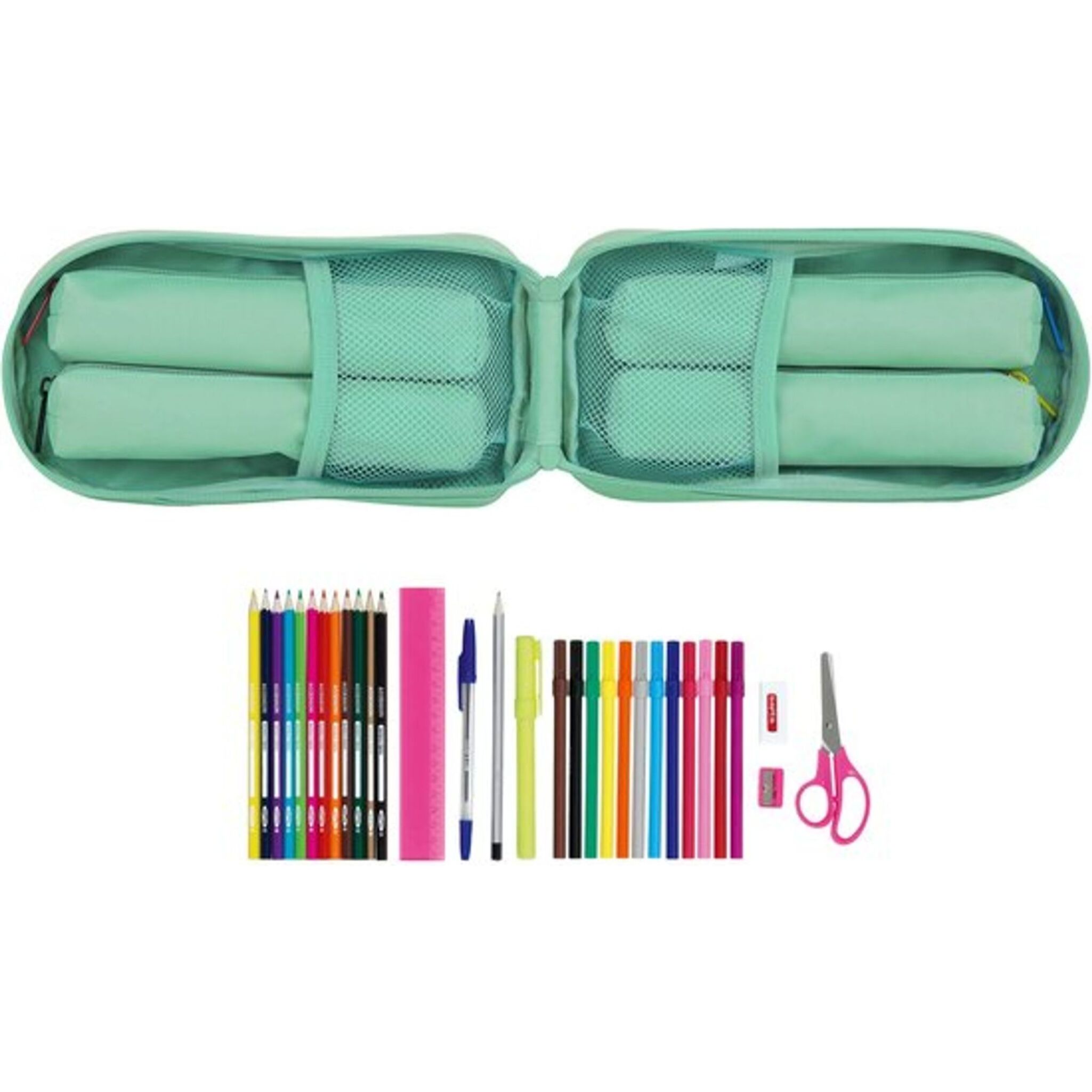 Plumier moch c/4 port. llenos blackfit8 turquesa