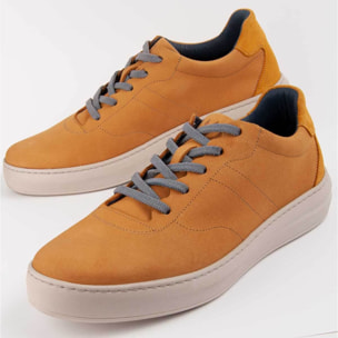 Sneaker De Piel - Amarillo