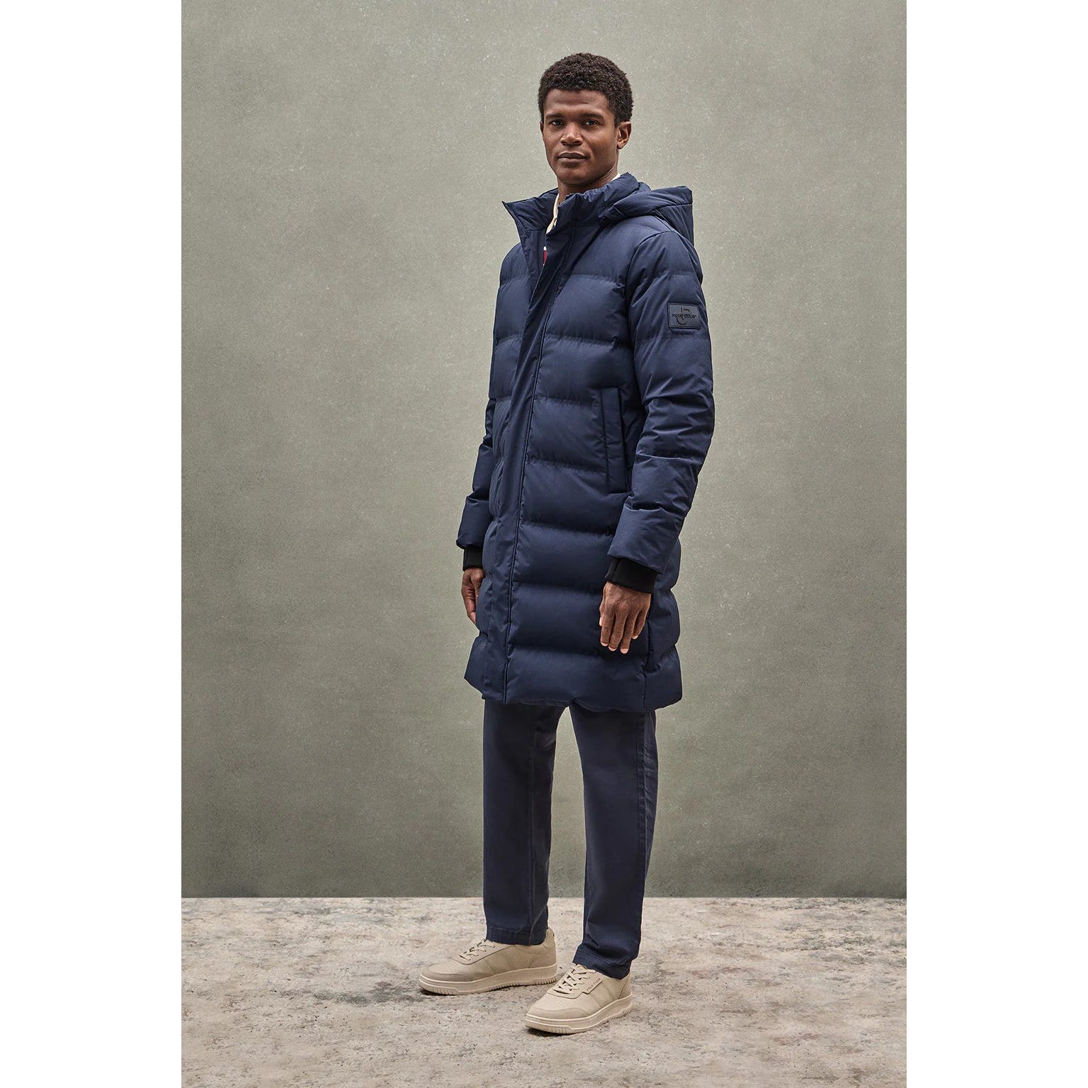 Abrigo de plumas Valberg azul marino con logo Polo Club