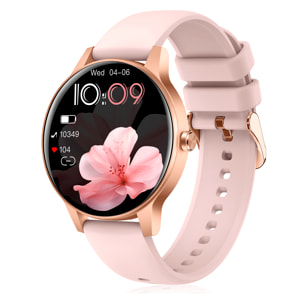 Smartwatch QS80 con chiamate BT, notifiche push. Monitor sportivo e della salute.