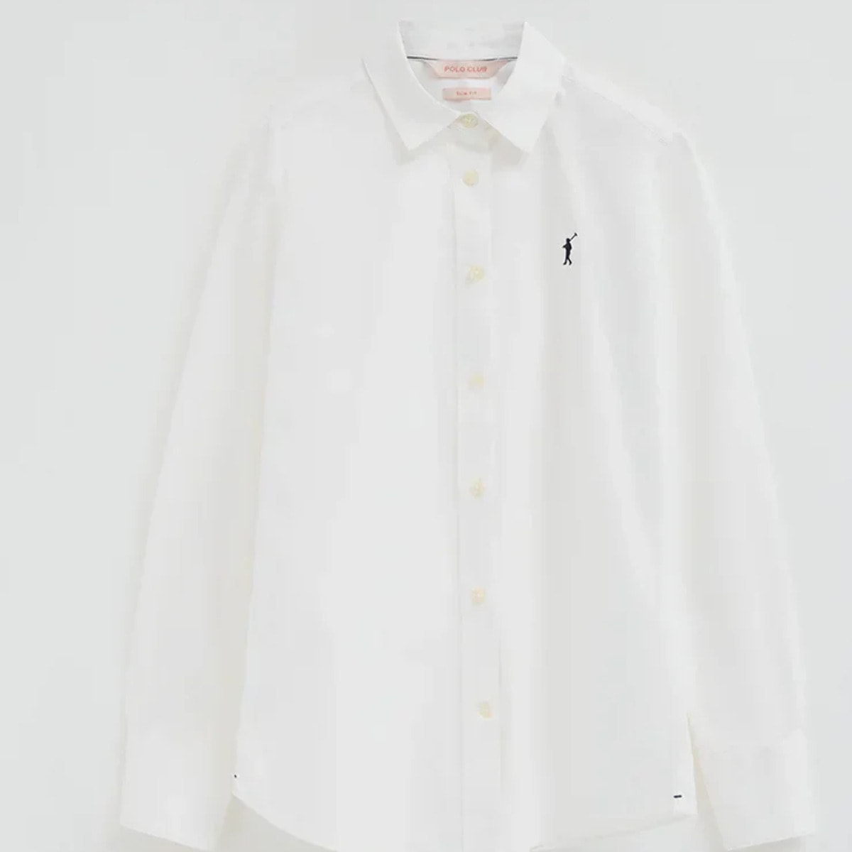 Pack mujer de dos camisas en blanco y azul claro con corte slim y bordado Rigby Go