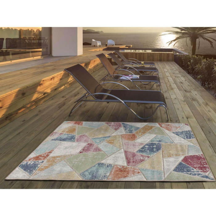 SOLEY Alfombra de exterior-interior con relieve multicolor, varias medidas disponibles