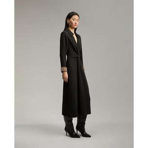 Abito lungo in crêpe annodato