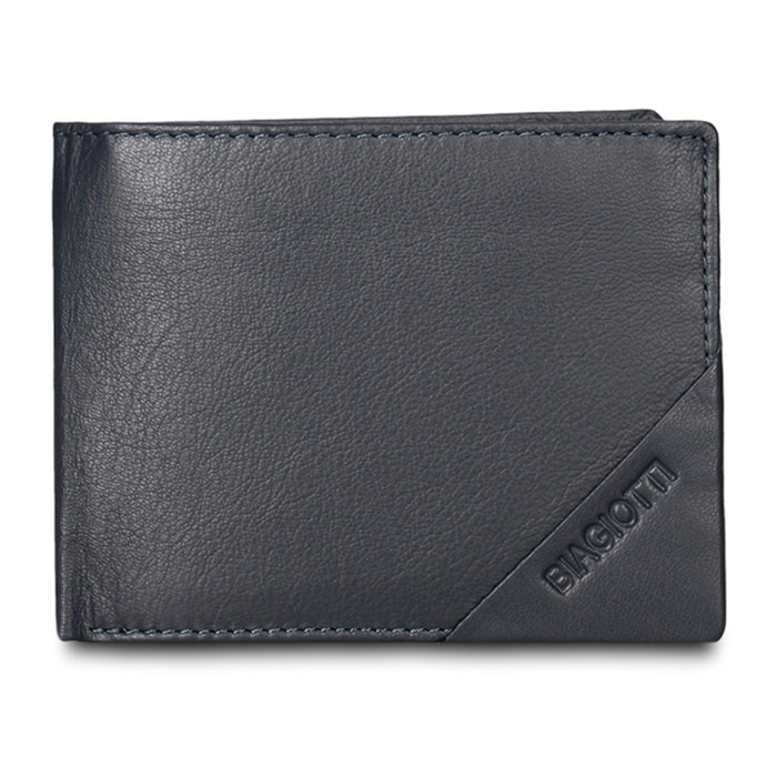 Portafoglio uomo vera pelle - Modello Umbria Nova - Casual - 12.0 x 10.0 x 2.5 cm