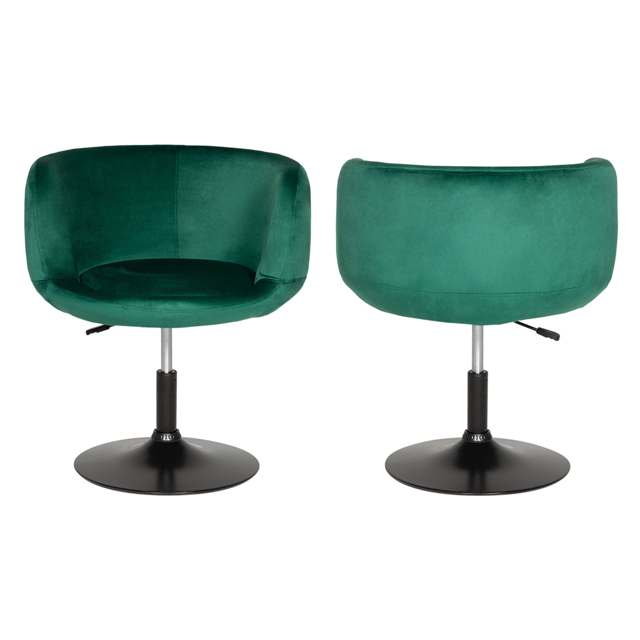 Tabouret de bar en velours vert NOLAN