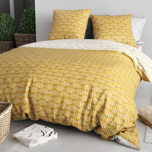 Parure housse de couette 3pcs polycoton rachel