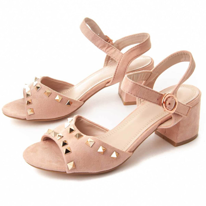 Sandalias De Tacón - Rosa - Altura: 6 cm