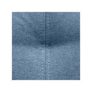 Fauteuil rotatif en tissu bleu avec accoudoirs en simili gris - BERGEN