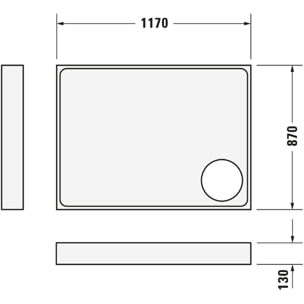 Receveur de douche 120 x 90 DURAVIT Starck Slimline