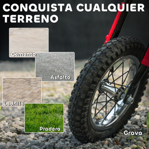 Moto Eléctrica para Niños 24V, Moto Eléctrica Infantil con Motor 250W, Velocidad de 6-16km/h, Ruedas de 12'' y Suspensión Trasera, para Niños de 8-12 Años, Rojo