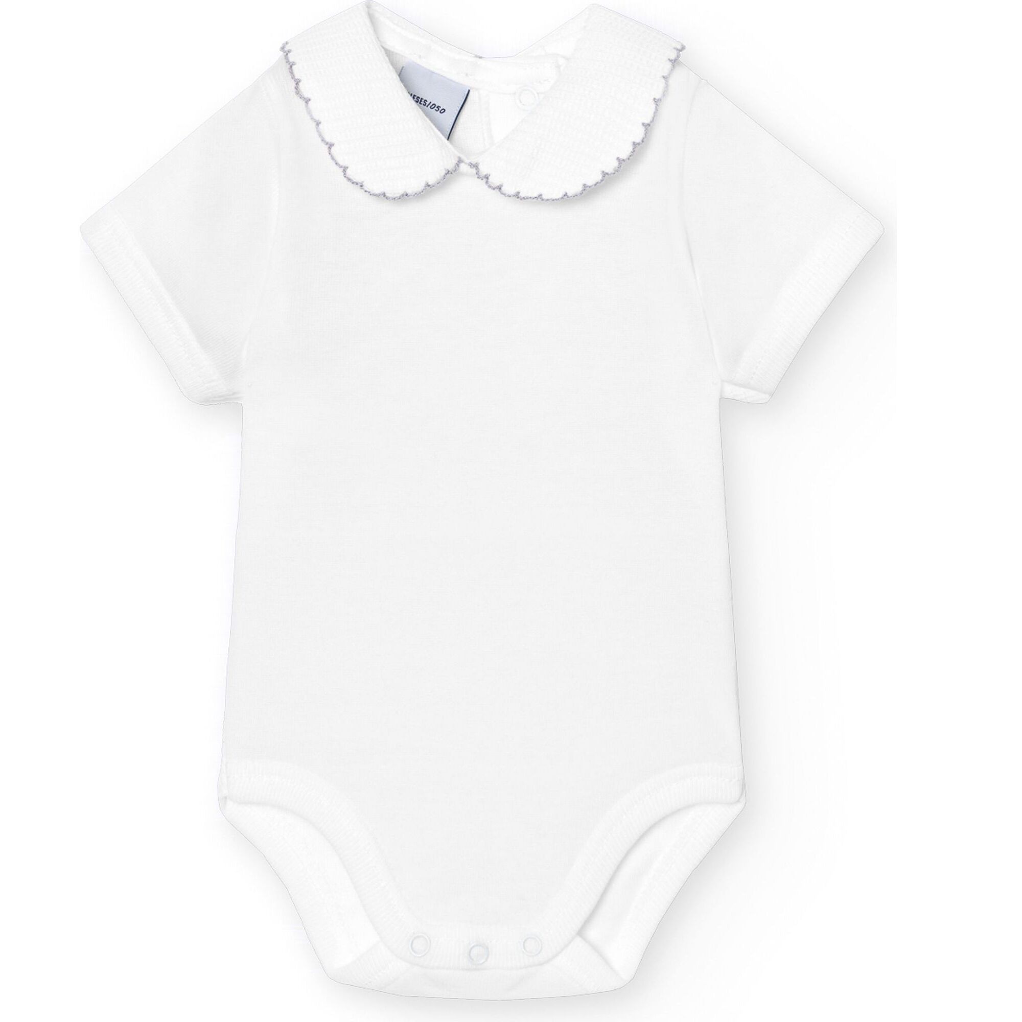 Body bebé manga corta cuello piqué