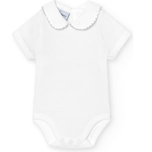 Body bebé manga corta cuello piqué
