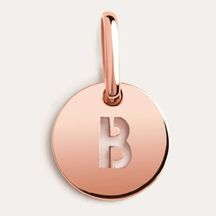 Mini Medallion Letter Plata Baño Oro Rosa