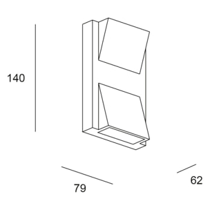 Forlight Aplique Ip54 Loyd Double Emission Led 4,1W 3000K Gris 155Lm