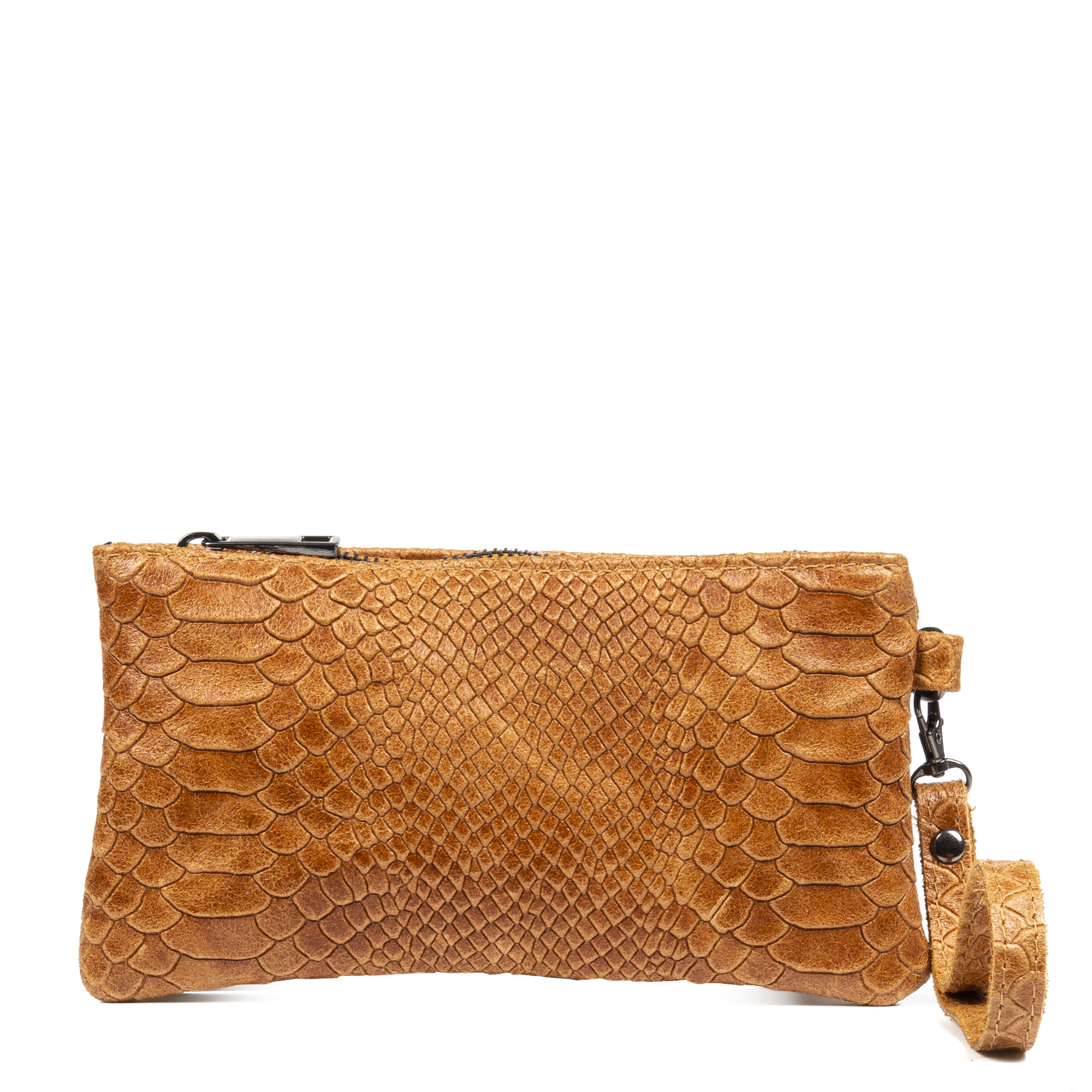 Fiorella Borsa a mano Donna.Pelle autentica Camoscio Serpente Inciso