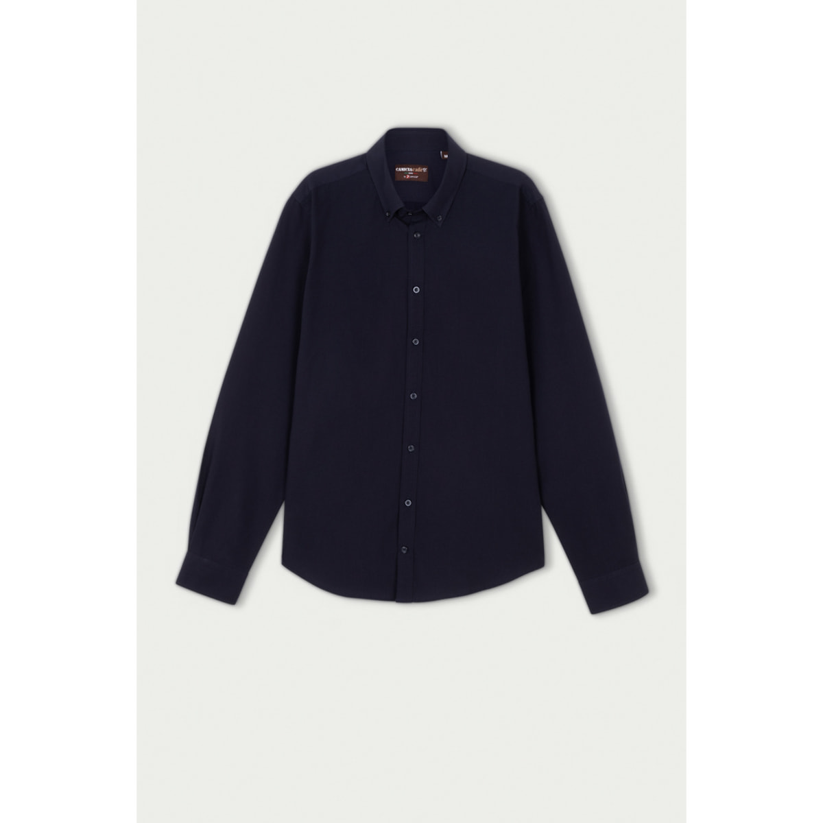 Camicia Uomo 1 Bottone Button Down Slim Cotone/Poliestere Blu