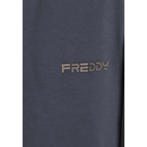 Pantaloni in felpa di cotone con fondo e vita in costina