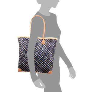 Arda bolso de hombro mujer. Fabricado en paja con asas de cuero.