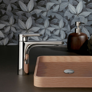 Mitigeur lavabo bec bas PAINI Stone chromé avec vidage clic clac