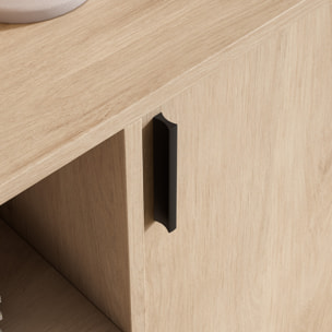 Aparador entrada Dover melamina roble claro 88x90x33 cm