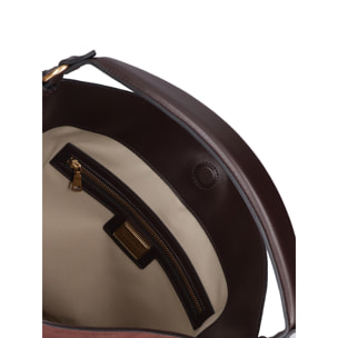 Borsa a spalla da donna Made in Italy - Modello Seraphina Plus - Pelle scamosciata - 31.0 x 31.0 x 15.0 cm