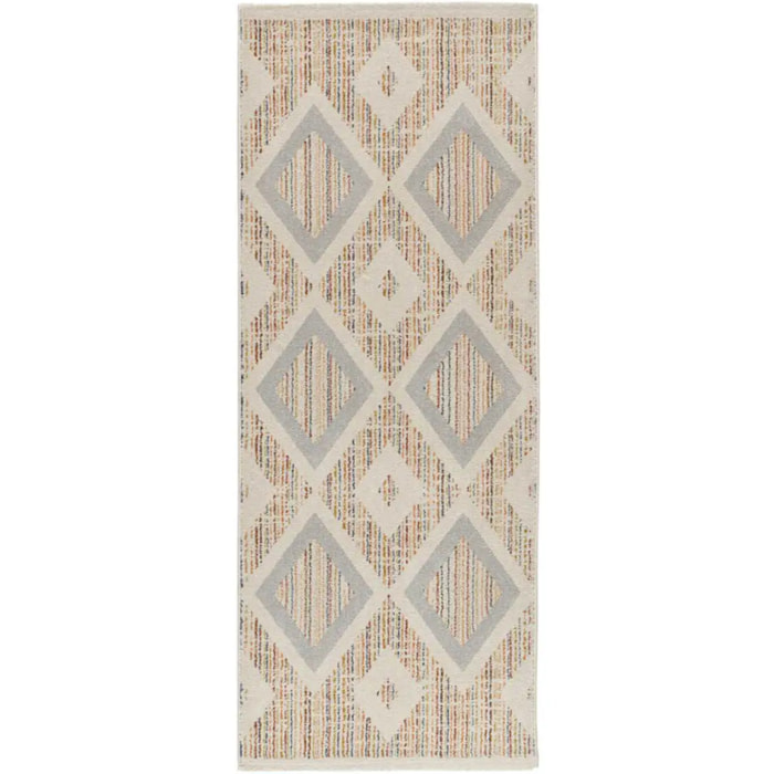 SIROCO Alfombra geométrica de pelo corto multicolor, varias medidas disponibles.