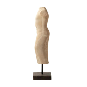 Figura Torso Hombre Terracota Blanco 40x35x130 Cm