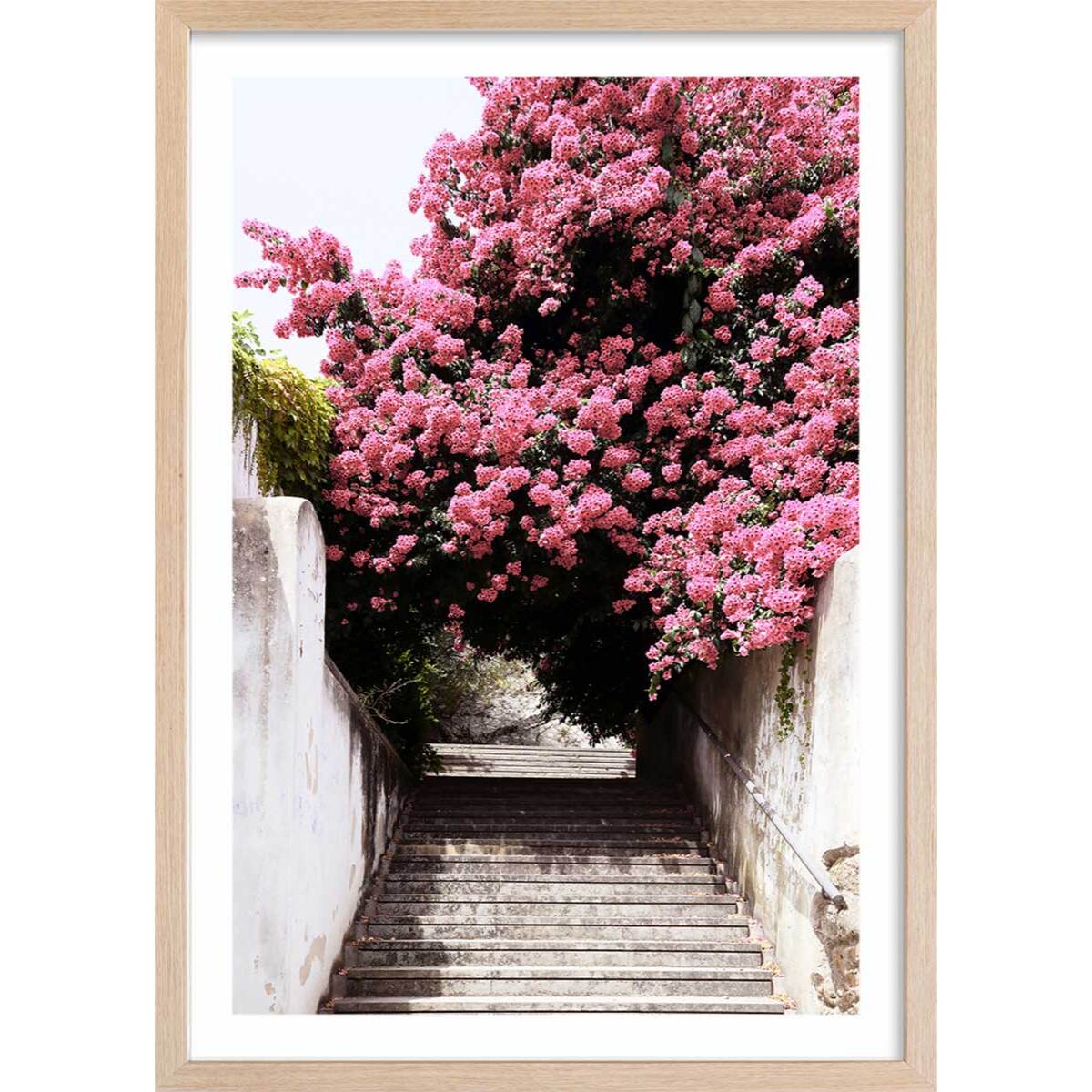 Affiche welcometoportugal secret street Affiche + cadre en bois - Chêne