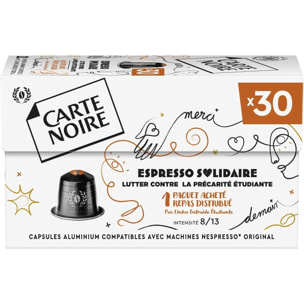Café Solidaires n°8 x30 - Capsules compatibles Nespresso en aluminium