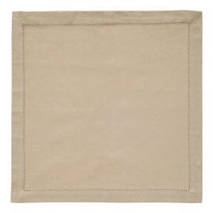 Serviette de table Jane 40x40 beige lin en coton