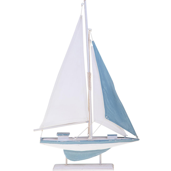 Barca. Altezza 55 Cm - Pezzi 2 - 35X55X7cm - Colore: Blu - Bianchi Dino - Marina, Decori Tema Marino