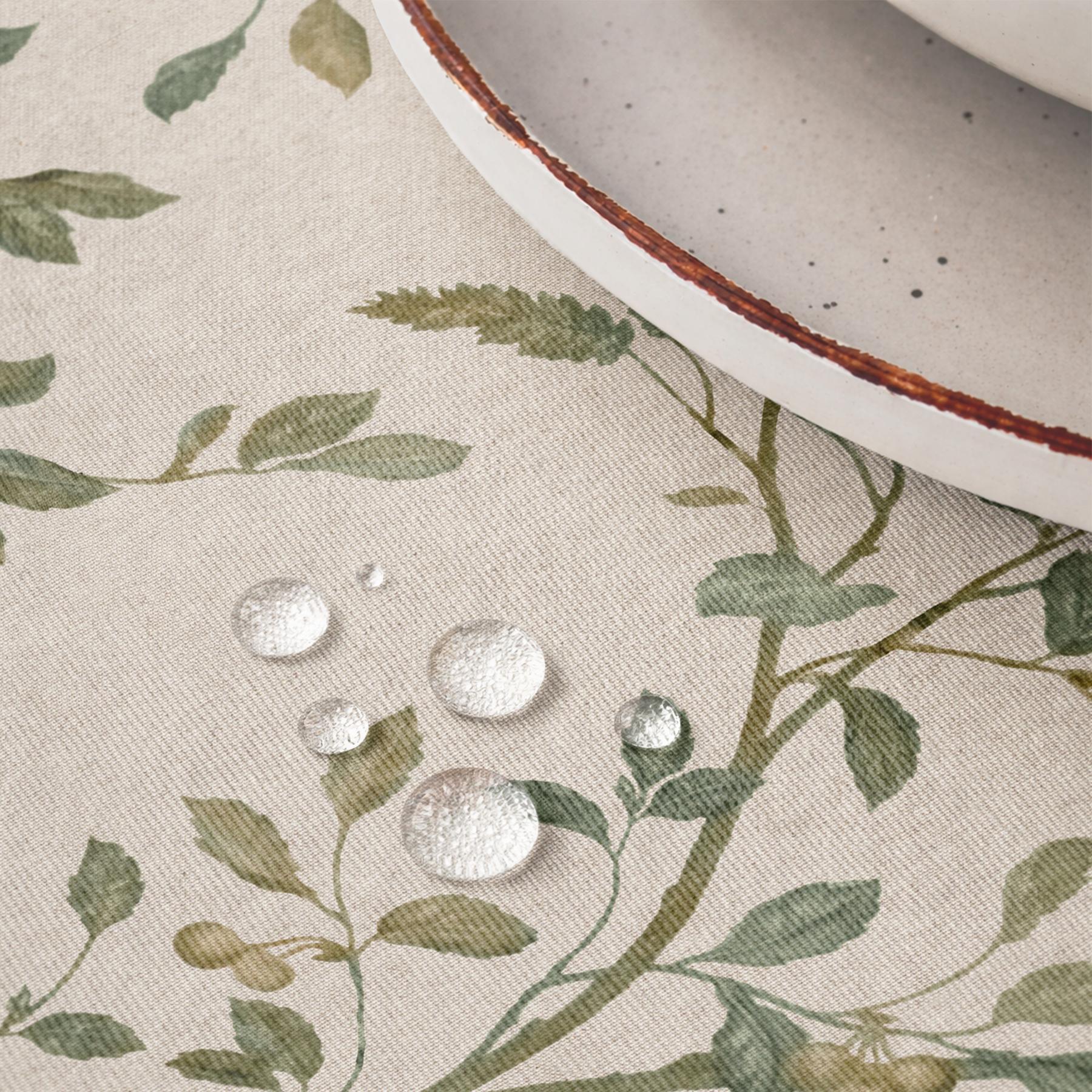 Nappe imprimée anti-tâches ZARZA VERT