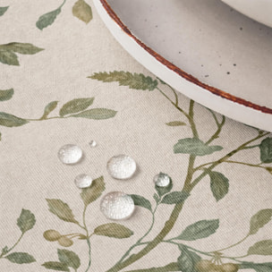 Nappe imprimée anti-tâches ZARZA VERT