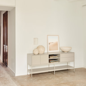 Mueble de televisión Platt 2 puertas y 2 cajones arena