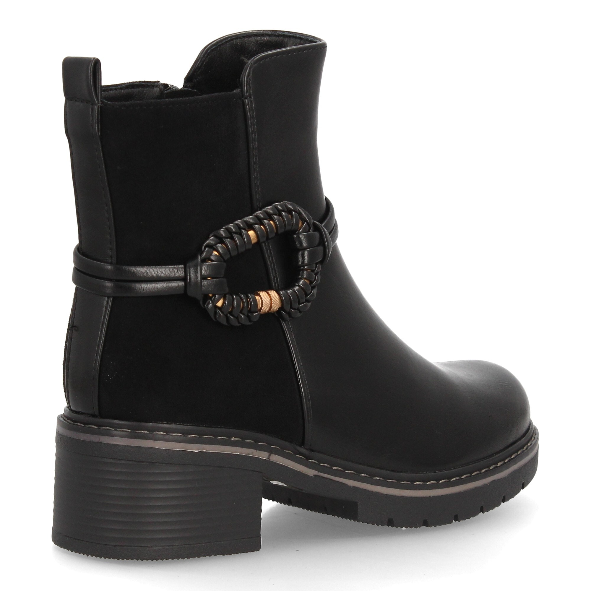 Botines casual para mujer con mosquetón trenzado