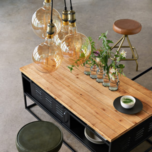 Ampoule LED "Globe" ambrée - filament torsadé E27 D10 cm