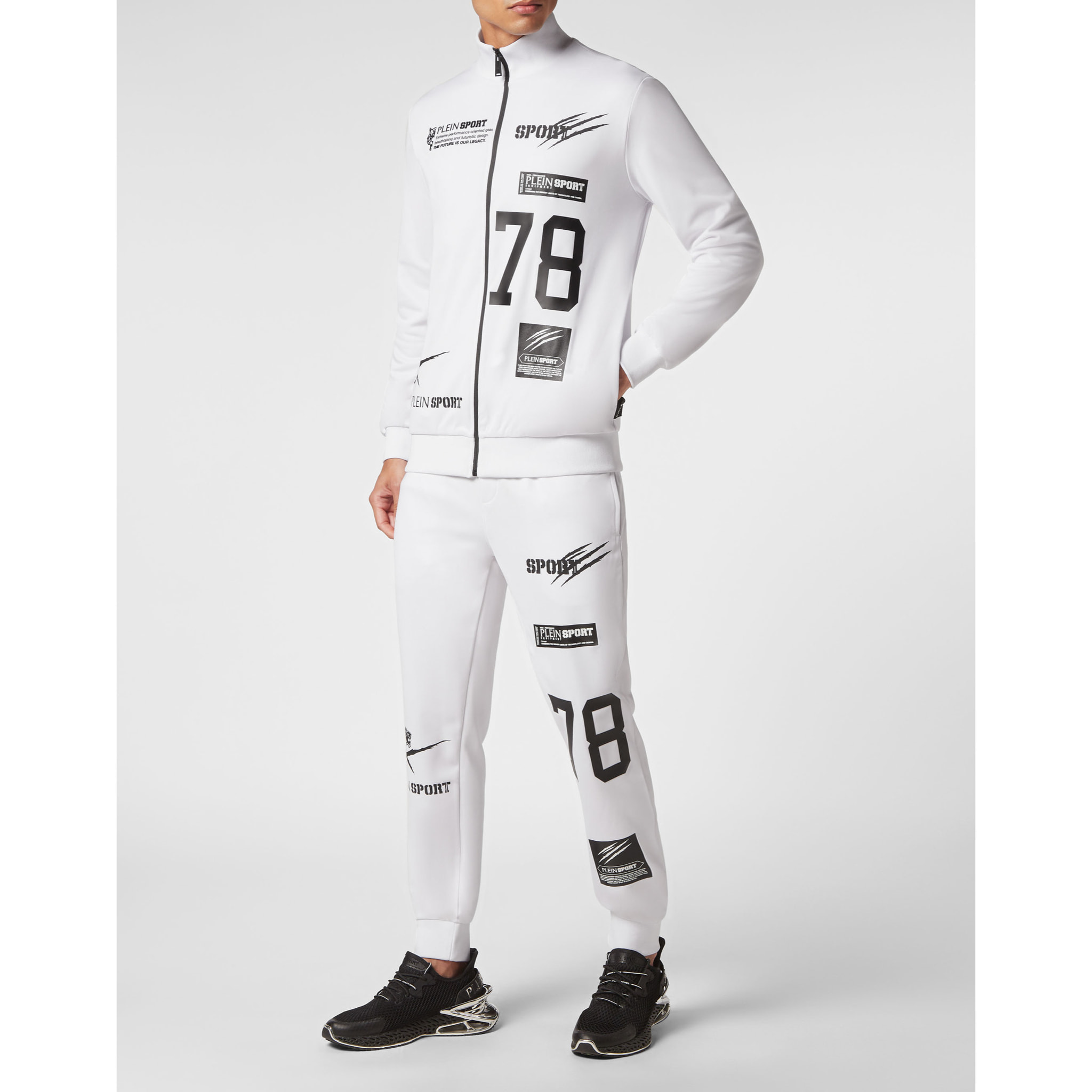 PLEIN SPORT Chándal: Top y pantalón MULTILOGO