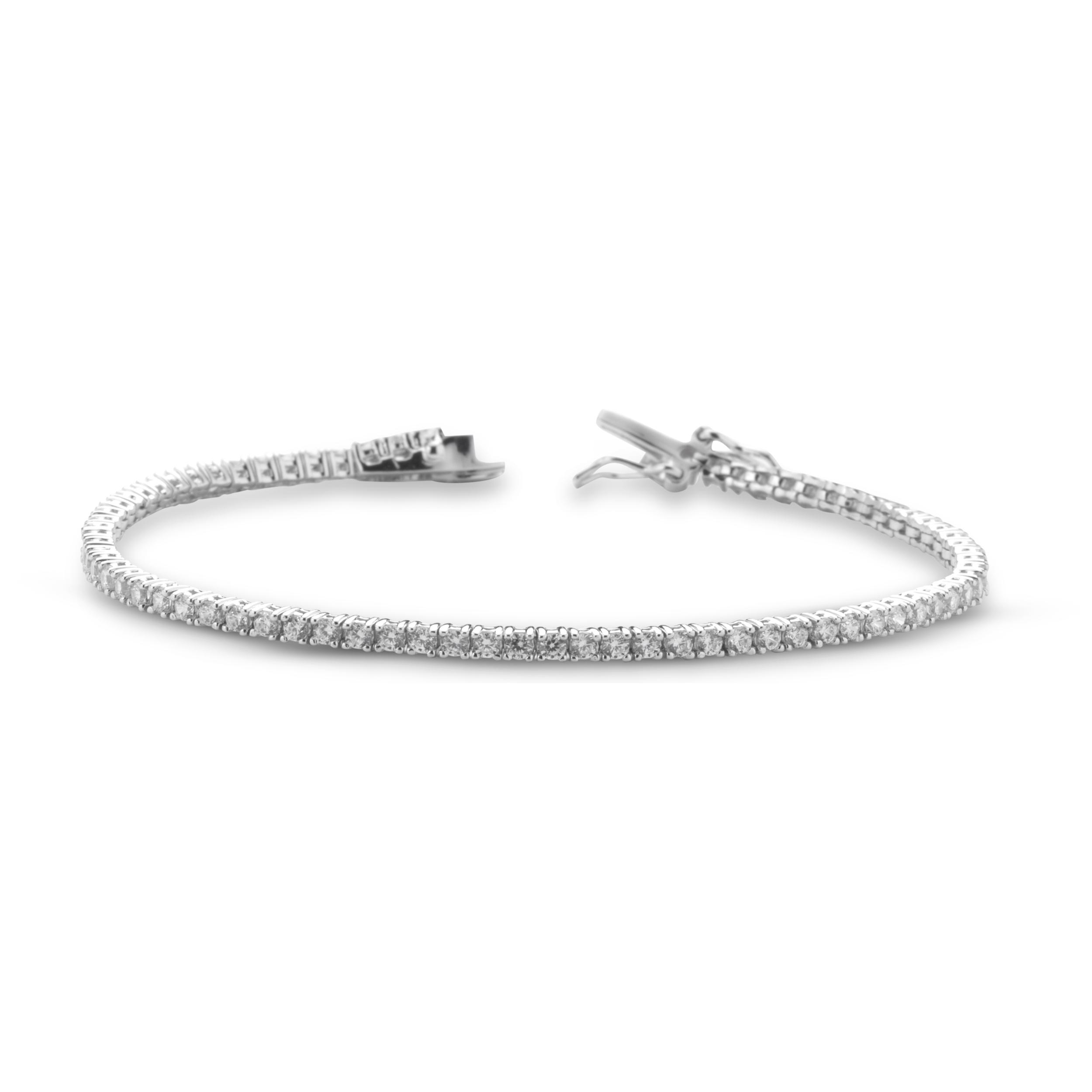 Bracciale Hiriwa 925 Tennis Argento Pietre Bianche