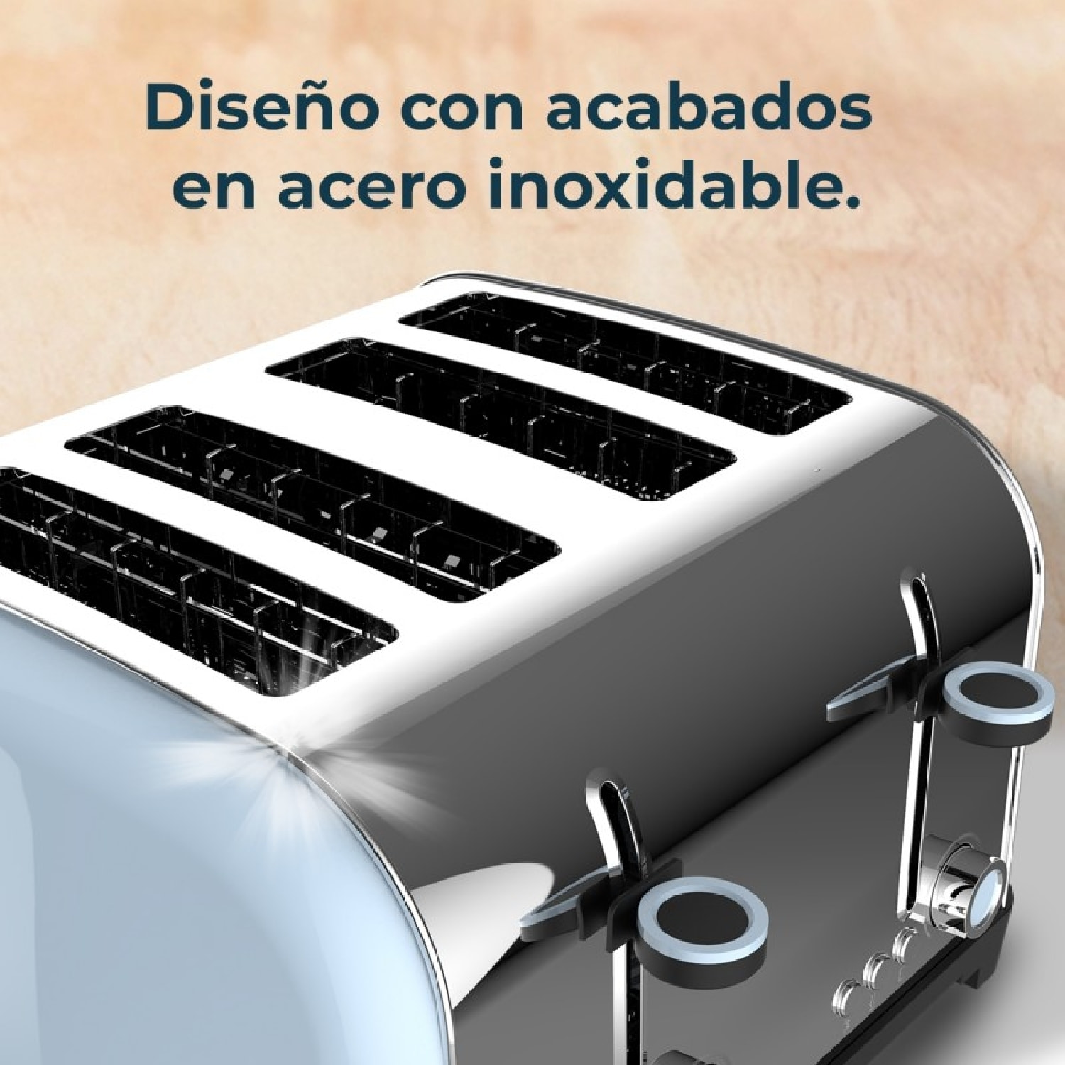 Tostador vertical Toastin' time 1700 Double Blue, 1700W de Potencia, Doble ranur