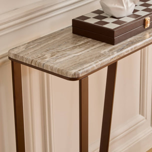 Console Graphite rectangulaire 32x120cm marron