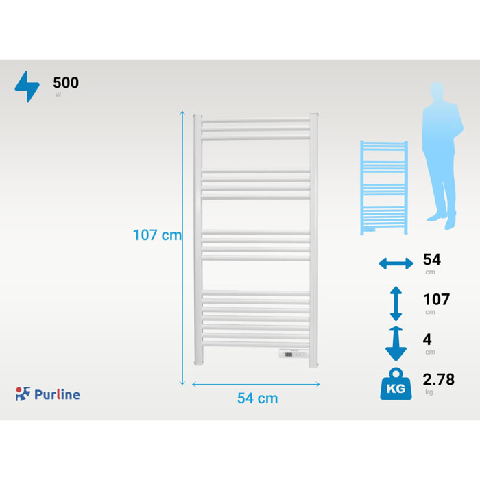 Sèche-serviettes avec minuterie 500W