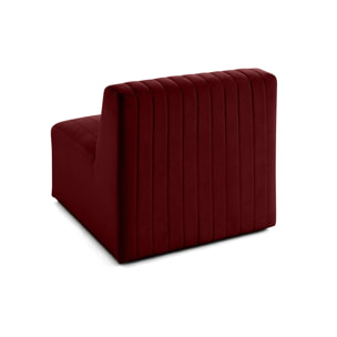 Nova - module d'assise - en velours - Rouge