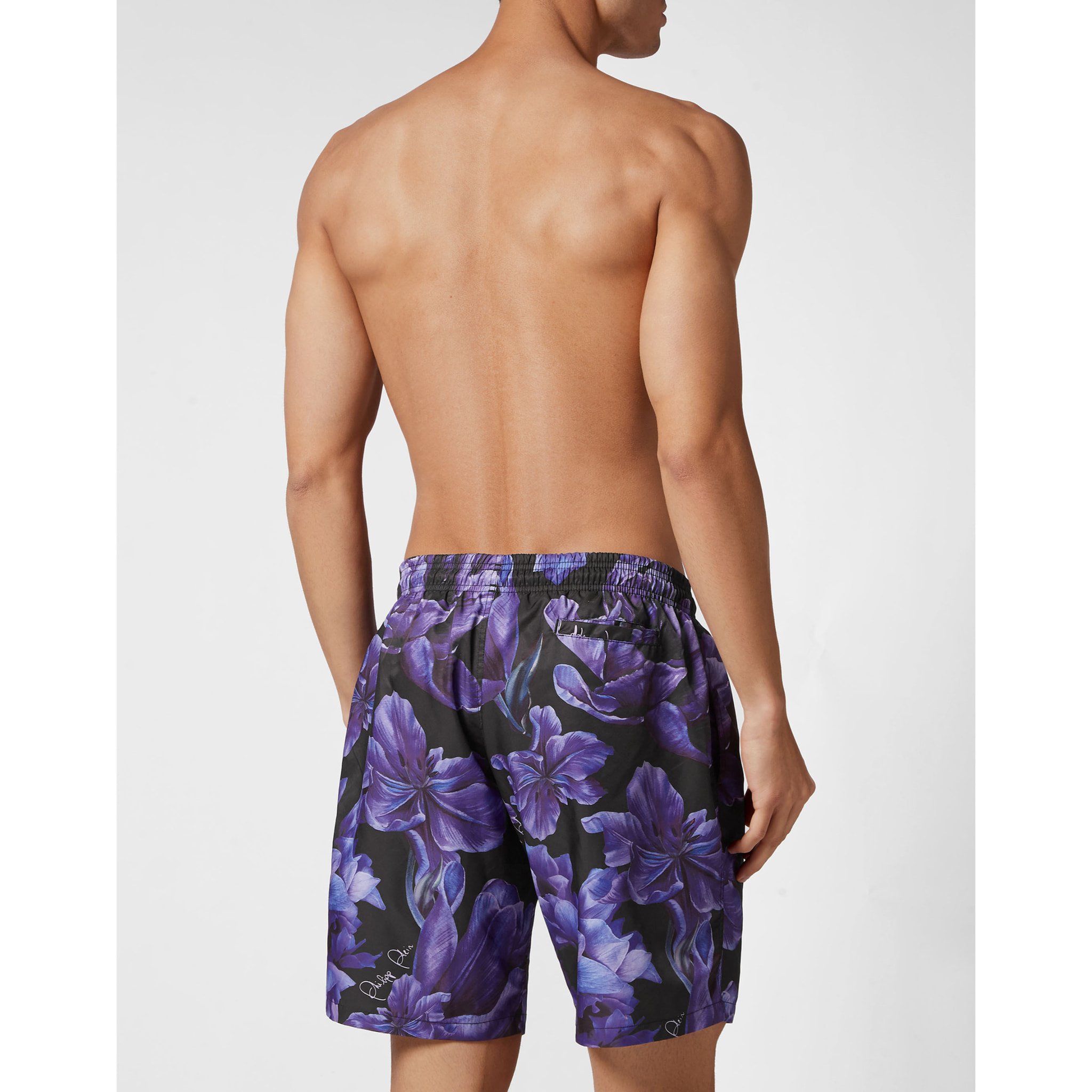 PHILIPP PLEIN Swim Trunks FLOWERS