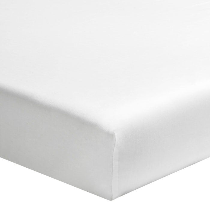 Protège-matelas molleton en coton gratté 400gr/m², REFUGE, Blanc