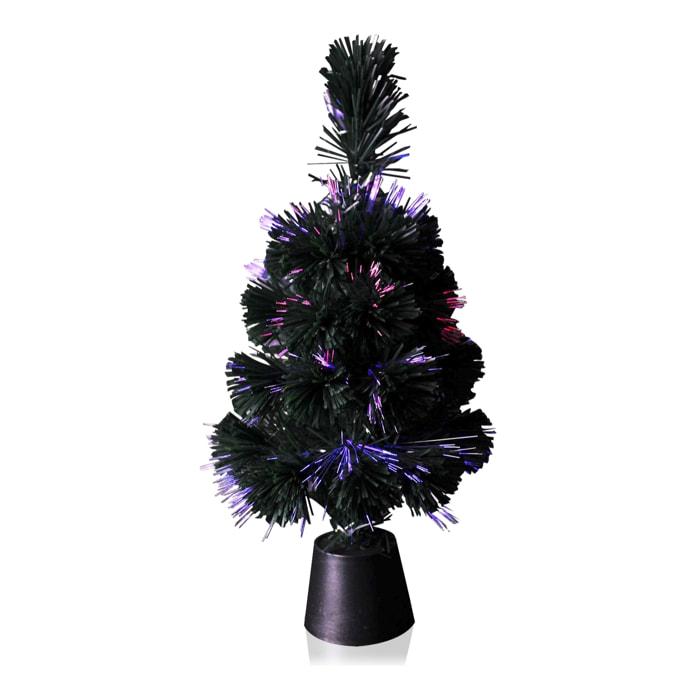 DAM  Albero in fibra ottica a batteria con luce 40cm 40x5x5cm. Colore: multicolore