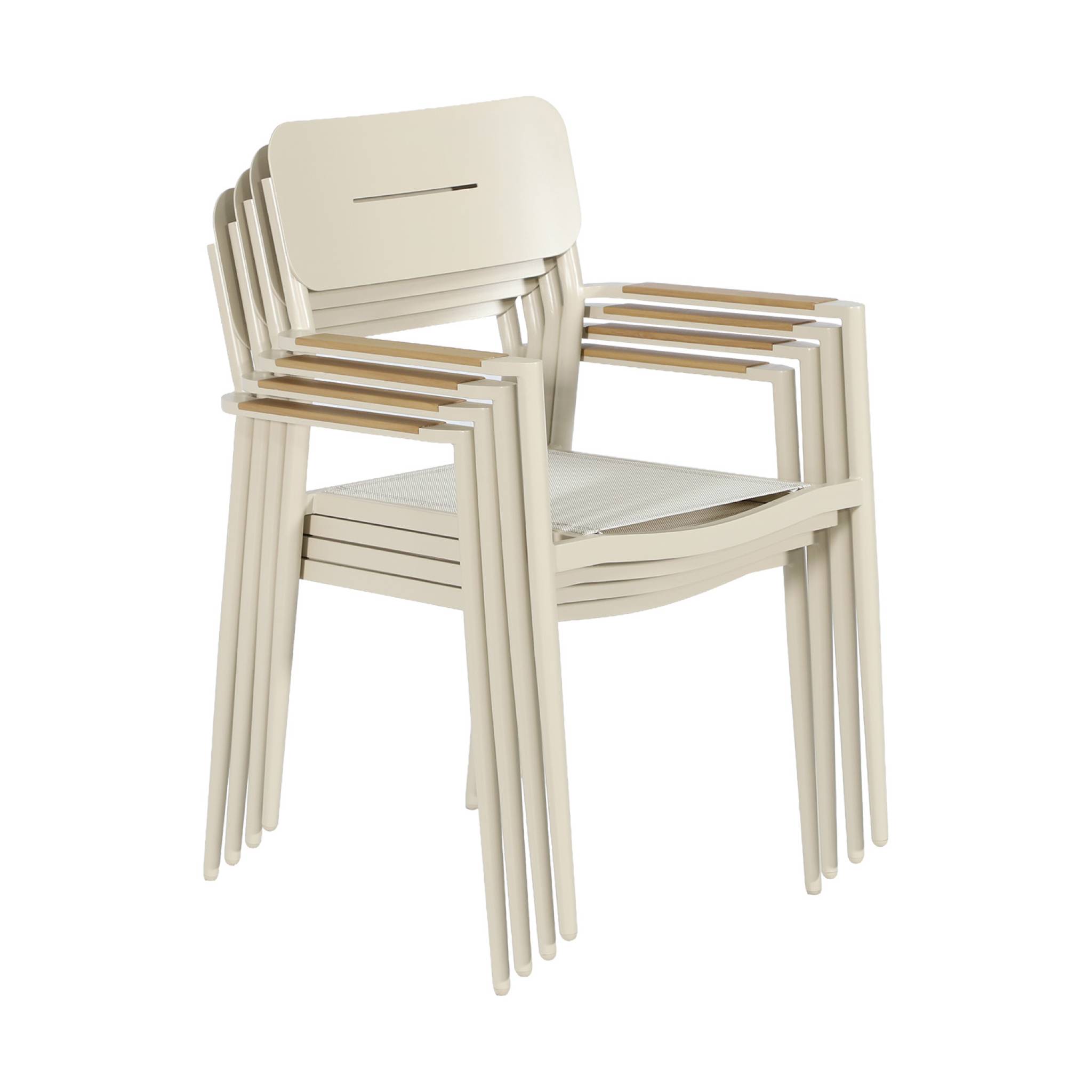 Fauteuil de jardin aluminium et textilène (lot de 4) FIRA